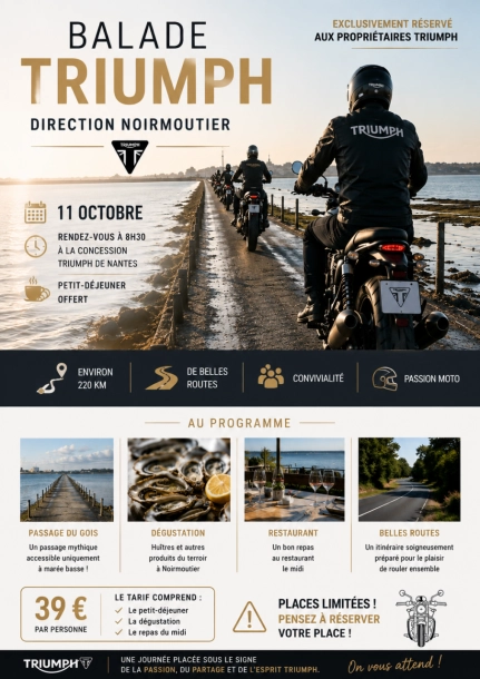 BALADE TRIUMPH – DIRECTION NOIRMOUTIER !