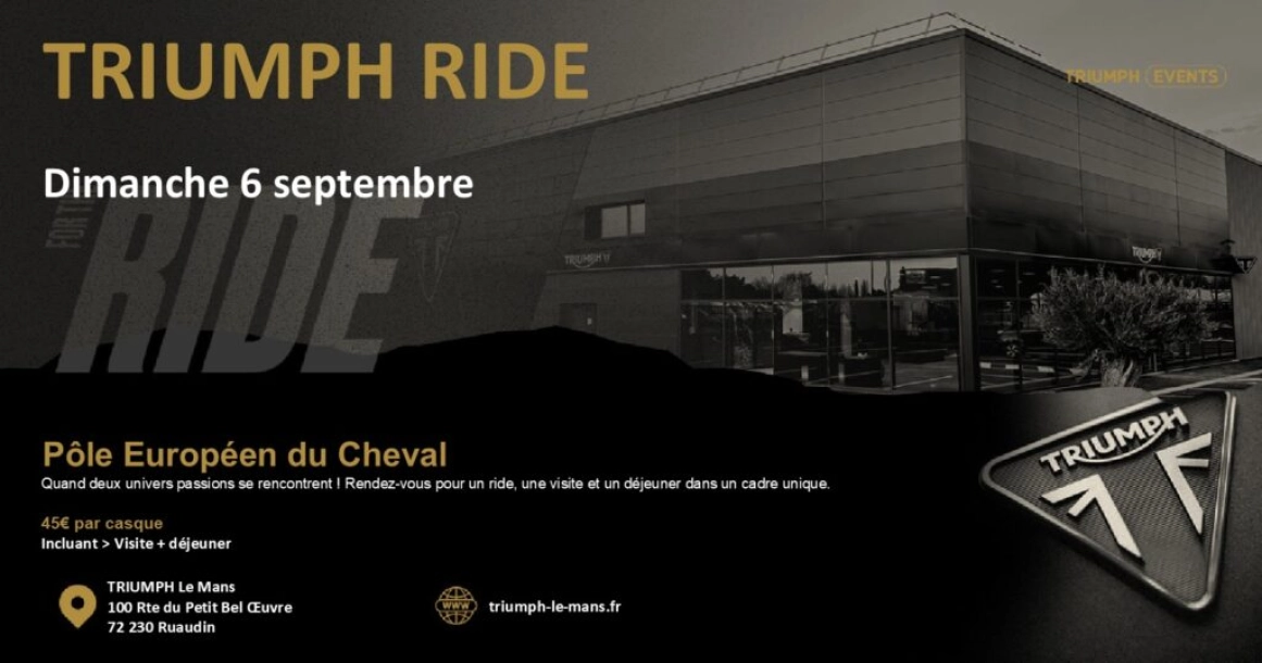 TRIUMPH RIDE LE MANS DIMANCHE 6 SEPTEMBRE 2026